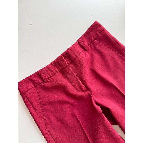 NWOT JUDITH & CHARLES Red Wool Suiting Cuffed Cropped Trousers Pants, Size 2 - Picture 8 of 11